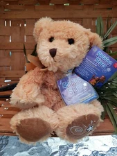 Russ Berrie Shining Stars HONEY BEAR Fuzzy Soft Plush Tan Teddy Bear NWT