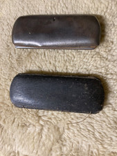 Two 1900's antique Oval Eyewear Glasses, Spectacles and Hard Cases