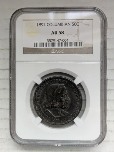 1892-P Columbian Exposition Half Dollar 90% Silver NGC AU58 50c Philadelphia