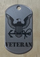 USN Veteran Dog Tag