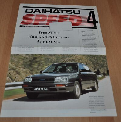 Daihatsu Speed 4 1989 German A3 Brochure Prospekt Applause Rocky Cuore