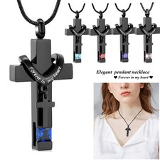 316L Edelstahl Kreuz Urnen Halskette Für Asche Memorial Urn Halskette Schmuck