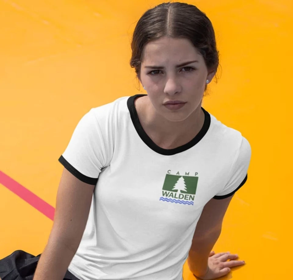 Camiseta Camp Walden Camisa de Camping al Aire Libre Disfraz de Halloween Camisa de Campamento de Verano Foto 3 de 4