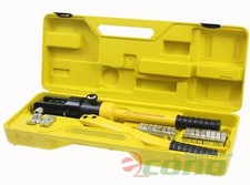 16 Ton 10 Dies Hydraulic Wire Crimper Crimping Tool Battery Cable Lug Terminal