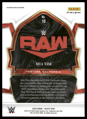 2023 Panini Select WWE #10 Mia Yim Red & Blue | eBay