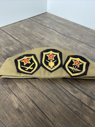VTG Soviet Union Russian Military Garrison Hat W/19 Pins USSR 3 Patches - Picture 13 of 17