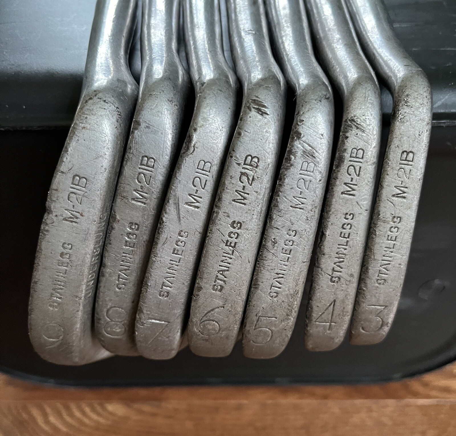 Vintage Pedersen M-21B Underslung Golf Clubs Irons / 3-9