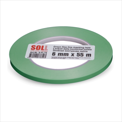SOLL FINE LINE MASKING TAPE 6mm x 55m Green Car Detailing eBay