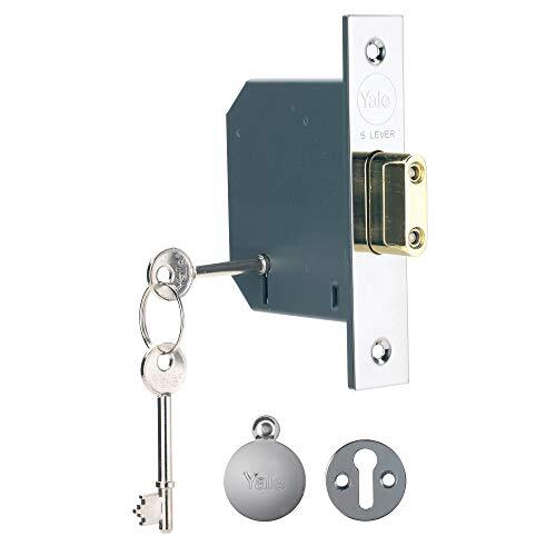 Yale B-BSDL-3.0-CH - Deadlock con 5 leve, finitura cromata, adatto per porte est