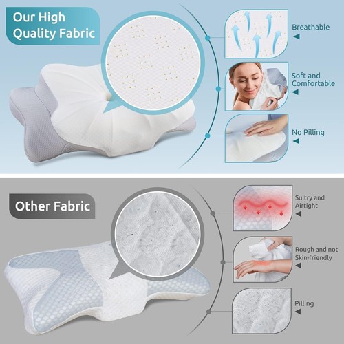 Queen-Size Ergonomic Memory Foam Pillow with Armrest Design for Total Relaxation - Picture 4 of 9