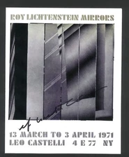 ROY LICHTENSTEIN -  invitation card ! MIRRORS!!!