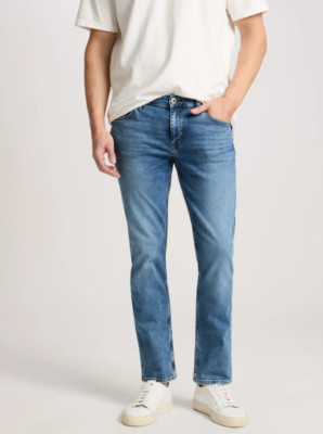 Cross Herren Jeans Dylan E195-102 in Mid Blue Regular Fit