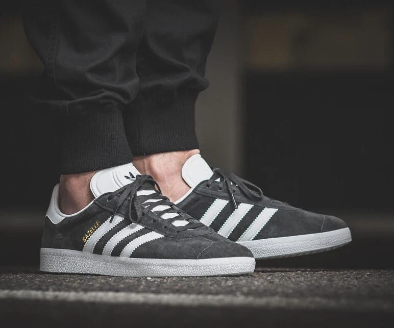 mens grey and black gazelles