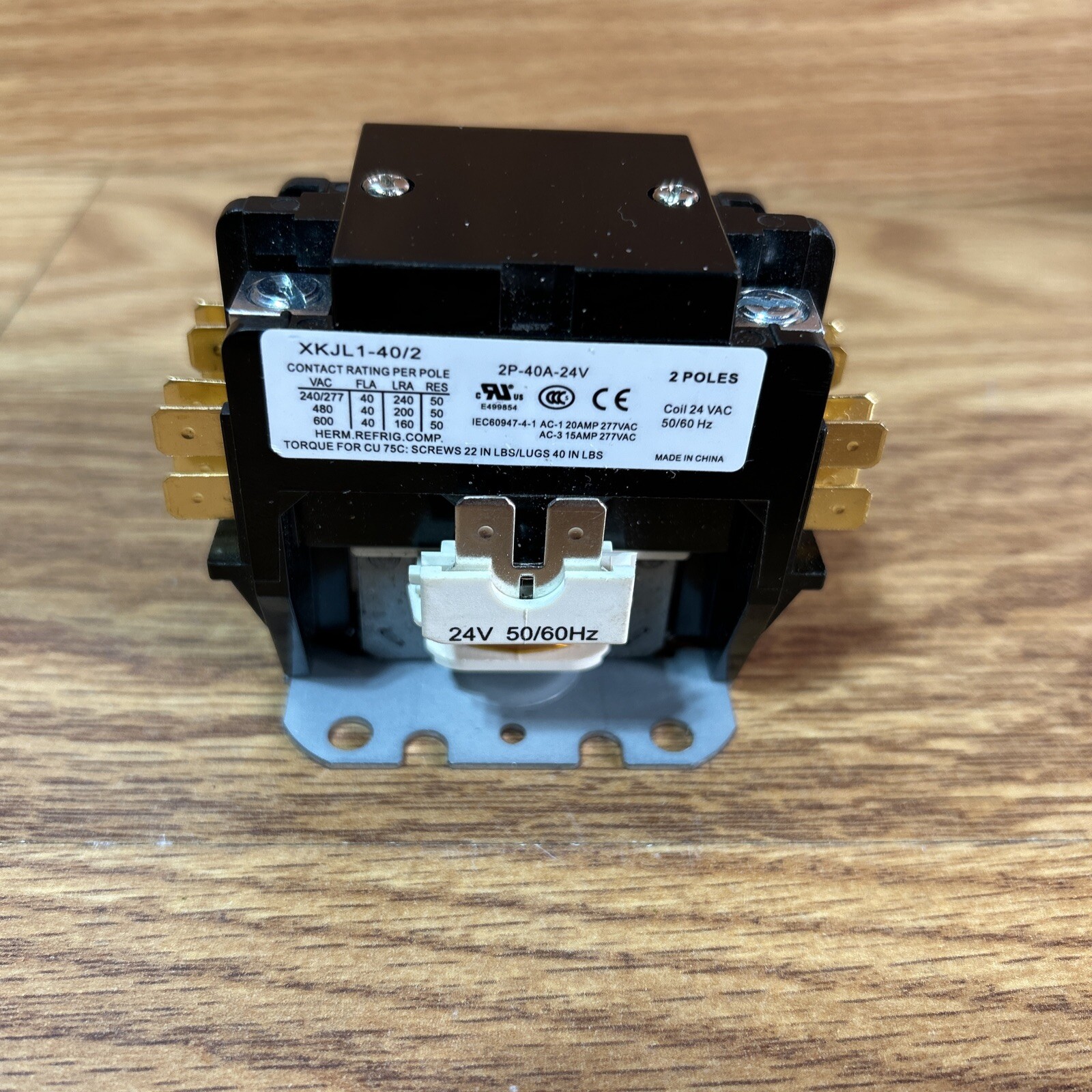 2 Pole AC Contactor, Generic Heavy Duty 40Amp 24V Coil Air Conditioner Contactor