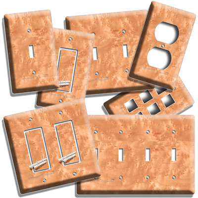 BIRDSEYE MAPLE WOOD STYLE LIGHT SWITCH OUTLET WALL PLATES ROOM HOME OFFICE DECOR