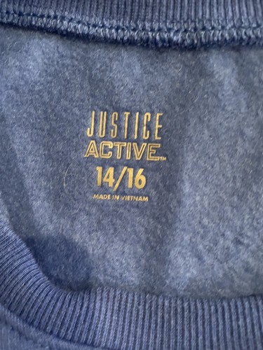Justice Sweatshirts Girls Size XL XXL Lot of 2 Active Blue Black Fleece - Picture 7 of 7