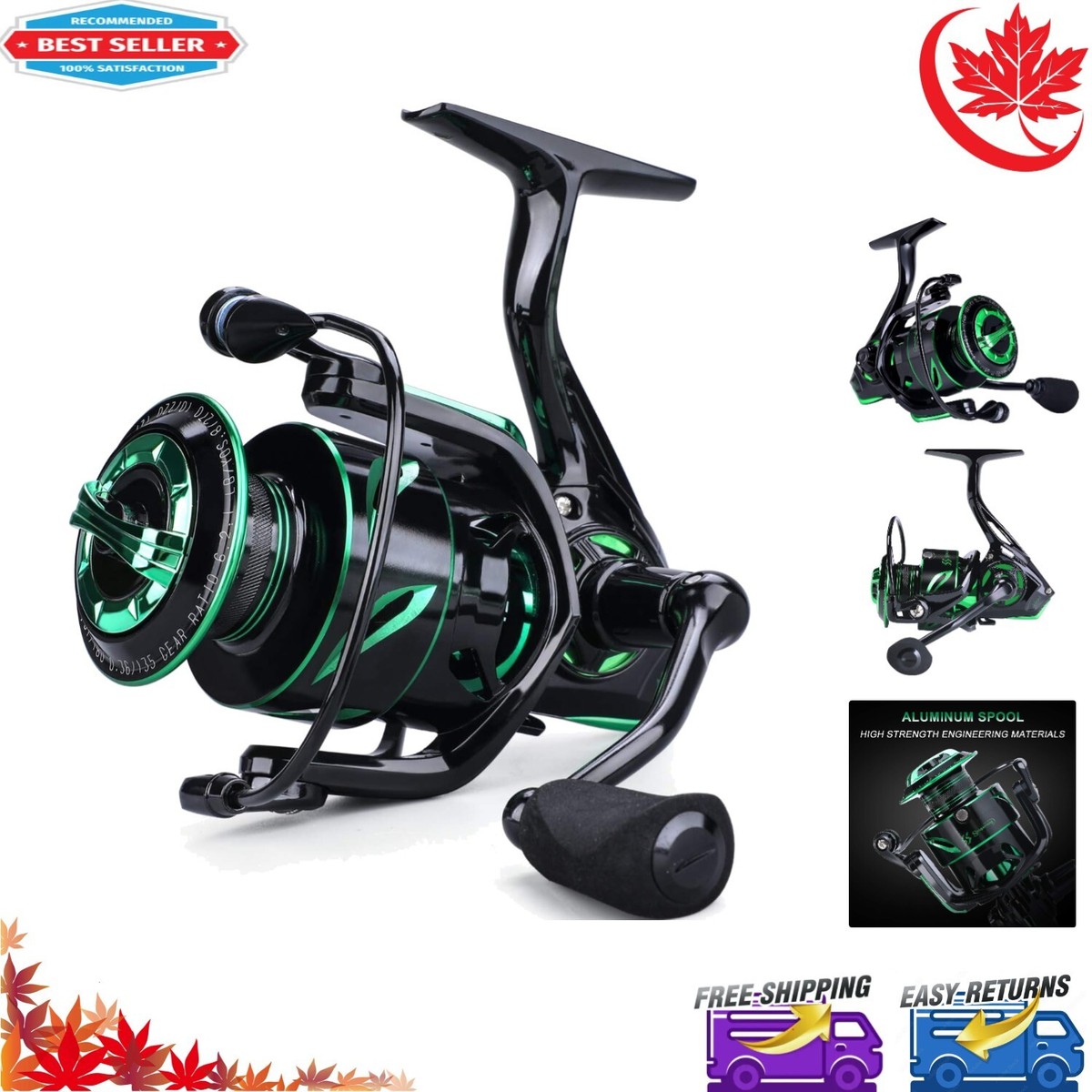 Spinning Reel Ultra High-Speed Gear Ratio 12+1 BB Smooth