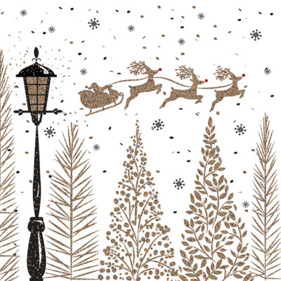 20 Papierservietten Servietten LEIGH ABOVE TREES Ambiente 33x33cm | Weihnachten