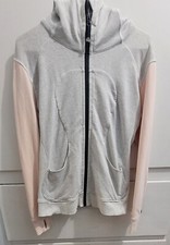 Lululemon On the Daily Hoodie Full Zip Heathered Gray and Peach Size 6