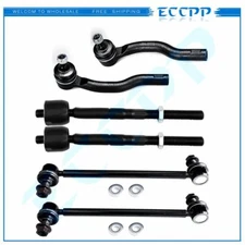 6PC Inner Outer Tie Rod Ends + Sway Bar Links Kit For 2004-2010 Toyota Sienna