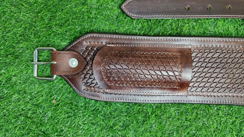 Western Tooled gepolsterter Leder Heckflanke Rückensattel Cinch Größe (38"" x 5") - Bild 3 von 5