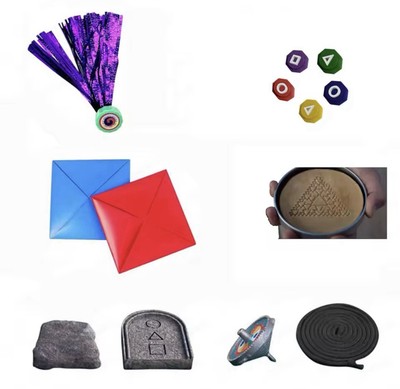 Gonggi Game Sets Dice Gong-gi Korean Folk Game Party Square Circle Triangle.