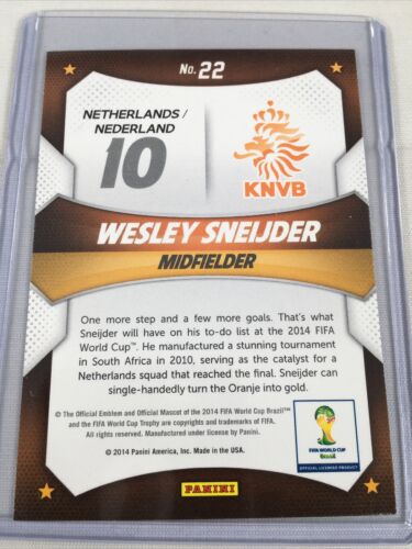 2014 Panini Prizm World Cup World Cup Stars #22 Wesley Sneijder - Picture 2 of 2
