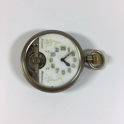 Antique 8 Day Hebdomas Silver Plated Pocket Watch Not Working eBay