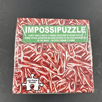 Impossipuzzle Candy Canes Challenging 100pc Puzzle New (Sealed) Fun