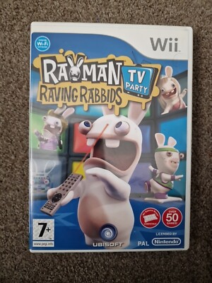 Rayman Raving Rabbids: TV Party (Nintendo Wii, 2008) Versandkostenfrei UK 