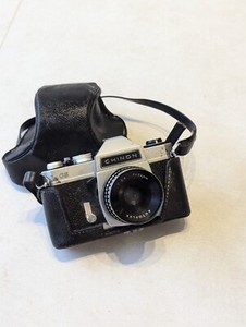Chinon CS 35mm Film Camera + 50mm AutoFlex Lens & Case – Vintage SLR