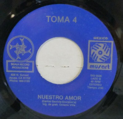 EXCELLENT TOMA 4 CADA QUIEN SU PARTE/NUESTRO AMOR     45   7'' 