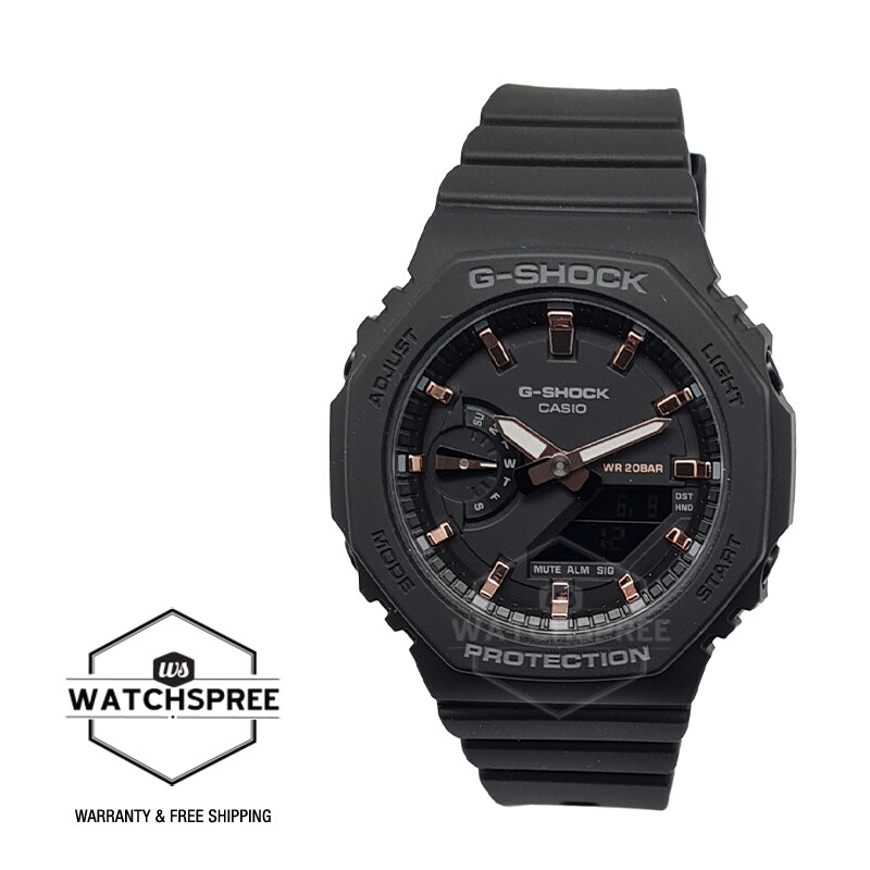CASIO G-SHOCK レディース GMA-S2100 ブラック Casio G-Shock for Ladies' Carbon Core Black Resin Band Watch