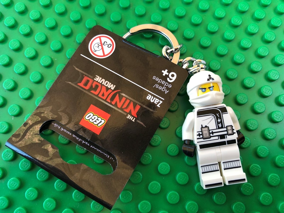 Ｍ Lego Ninjago Movie ZANE KEY CHAIN Keychain Minifigure White