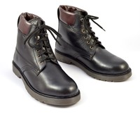 Mens Black Boots Leather Shoes Lace Up Eyelets Rubber Sole Free Delivery Size 10 Mens Black Boots Leather Shoes Lace Up Eyelets Rubber Sole Free Delivery Size 10