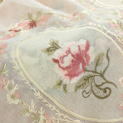 Retro Peony Blumenmuster Vorhangstoff Netz Voile Fenster Tüll Panel Drape Teiler - Bild 7 von 7