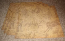 Karen Foster 12 x12 Single Sided Flat Papers(4) ~ Western/Cowboy Collage