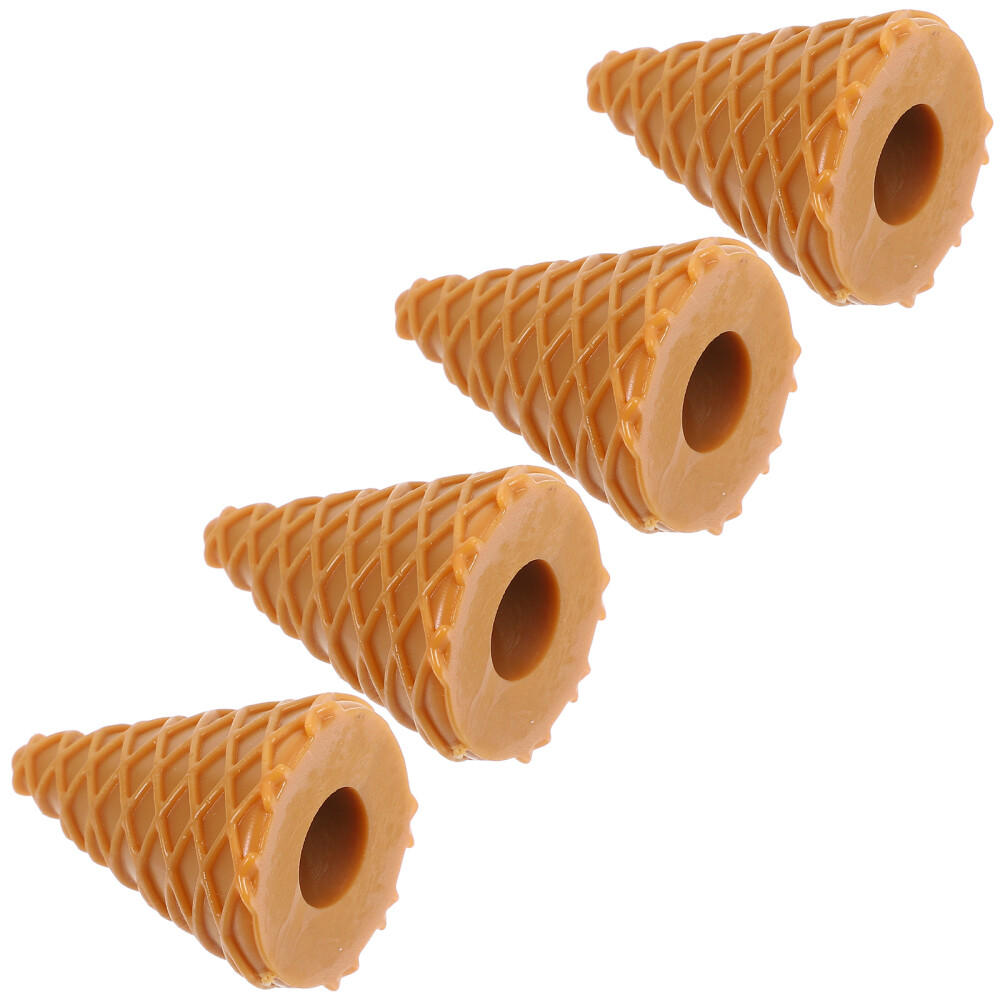 4 piezas cuencos de inmersión de acero inoxidable cajas de dinero para niños cono crujiente