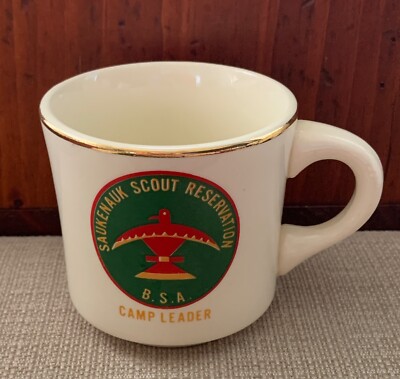Vintage 1970s SAUKENAUK RESERVATION Camp Leader Boy Scout COFFEE MUG BSA |  eBay