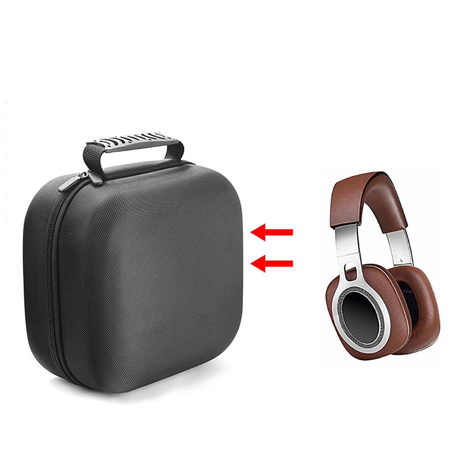 Kopfhörertasche Mit Reißverschluss – Schwarz, 9,5x8x4 Cm, Für KZ ZS10 Pro, ZSN, ED9 & Kabel