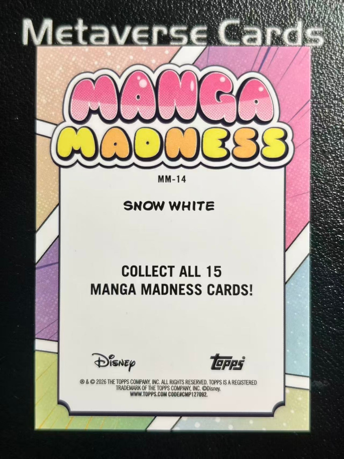 2026 Topps Disney Neon Manga Madness Gold Foil Snow White SSP /50 | eBay