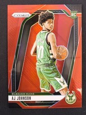 2024-25 Panini Prizm AJ Johnson #251 RC Rookie Red Prizm 237/299