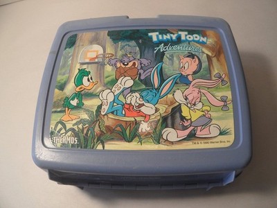 90年代ヴィンテージ　バーニー＆フレンズ サーモス　ランチボックス　58 Vintage 1990 Thermos Tiny Toon Adventures Lunchbox Plastic Cartoon