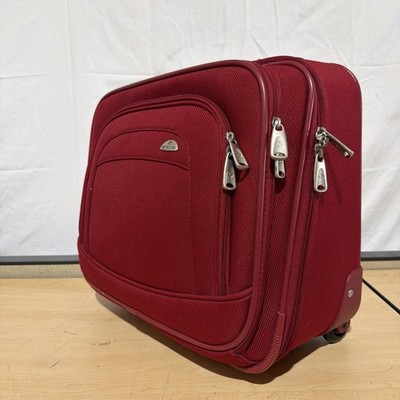 Samsonite red 2 wheel underseat carry on softside 