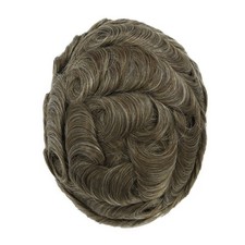 Mens Toupee Ultra Thin Skin 0.04mm Human Hair Replacement System Hairpiece 1720