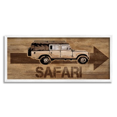 Safari with Right Facing Arrow Framed Giclee Art by Lucca Sheppard