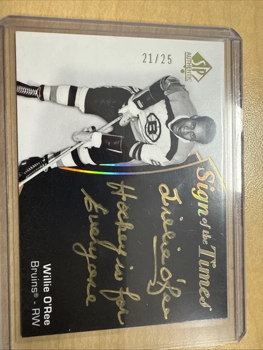 2020-21 SP Authentic Willie O’Ree Sign Of The Times Hockey Is For Everyone