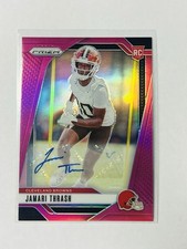 JAMARI THRASH 2024 Panini Prizm Pink Prizm RC Auto #340 Browns