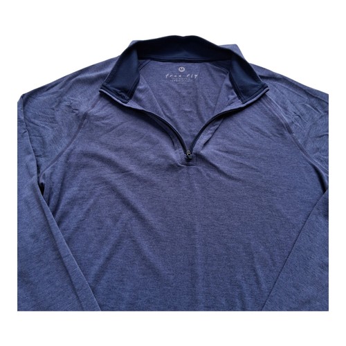 Free Fly Mens Medium Bamboo Flex Quarter Zip UPF Performance Outdoor Navy Blue - Picture 5 of 11