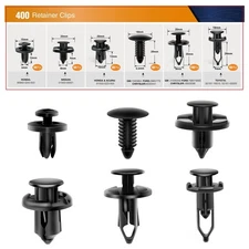GOOACC 400PCS Universal Plastic Fender Clips, Push Bumper Fastener Rivet Clips C